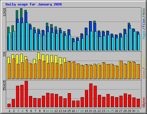 Daily usage for January 2026