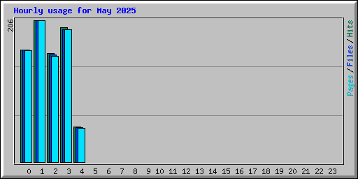 Hourly usage for May 2025