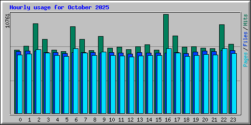 Hourly usage for October 2025